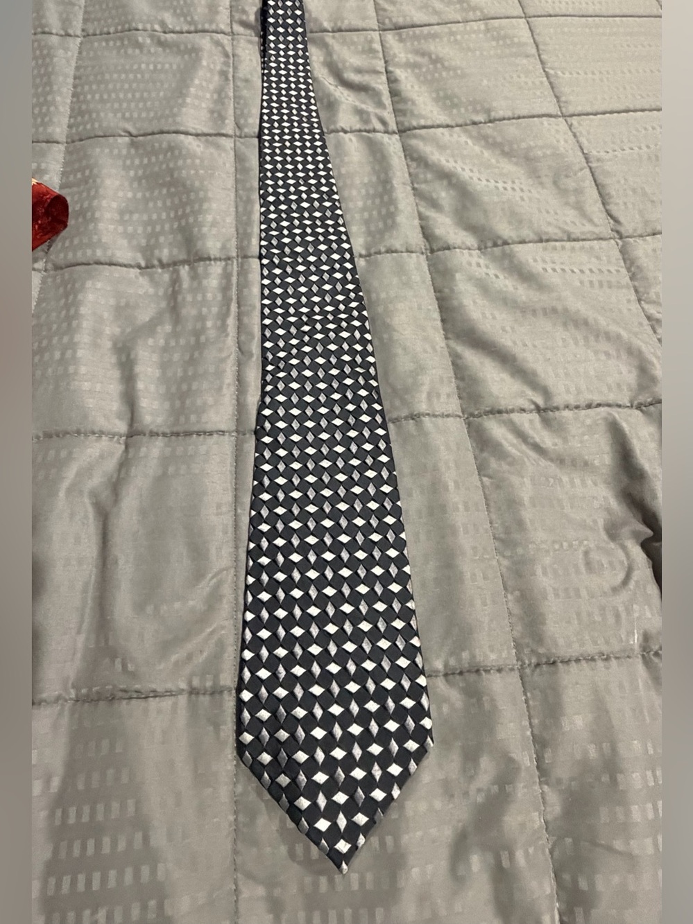 Geoffrey Beene Black and White Geometric Tie